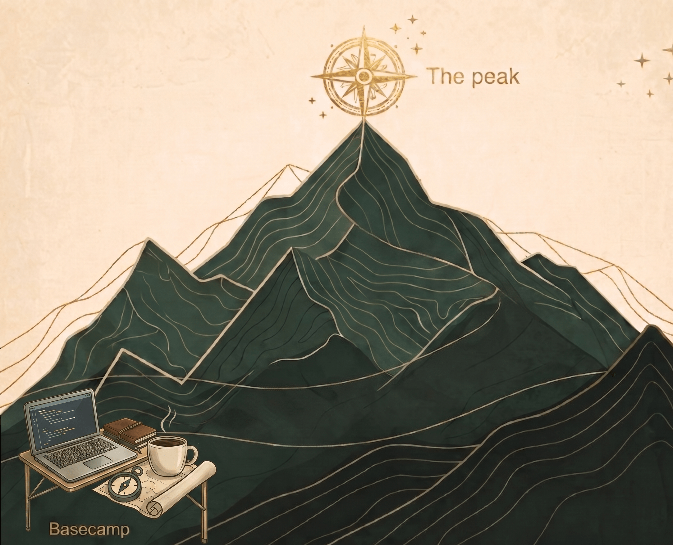 Mountain range at dawn